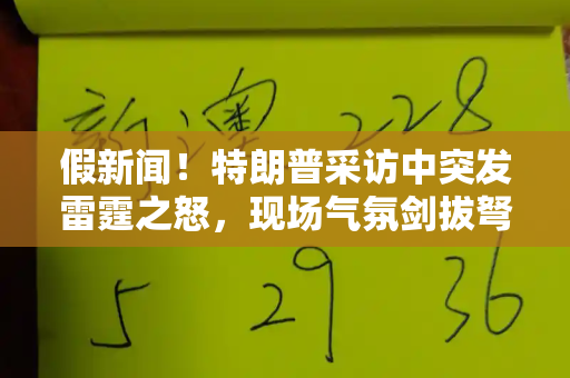 假新闻!特朗普采访中突发雷霆之怒,现场气氛剑拔弩张和二四六天天彩最新免费与采访中特朗普突然发飙怒斥记者视频