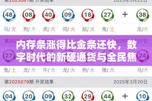 内存条涨得比金条还快，数字时代的新硬通货与全民焦虑和二四六天好彩天天免费资料与内存条涨钱了