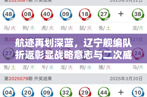 航迹再划深蓝,辽宁舰编队折返彰显战略意志与二次威慑和港彩二四六天天好资料四与辽宁舰编队视频